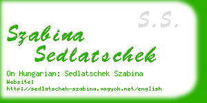 szabina sedlatschek business card